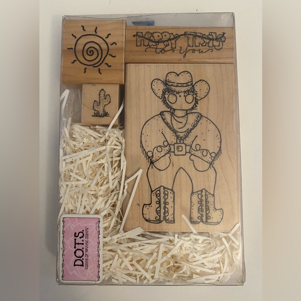 DOTS S186 November Cody Western Themed Rubber Stamp Set
